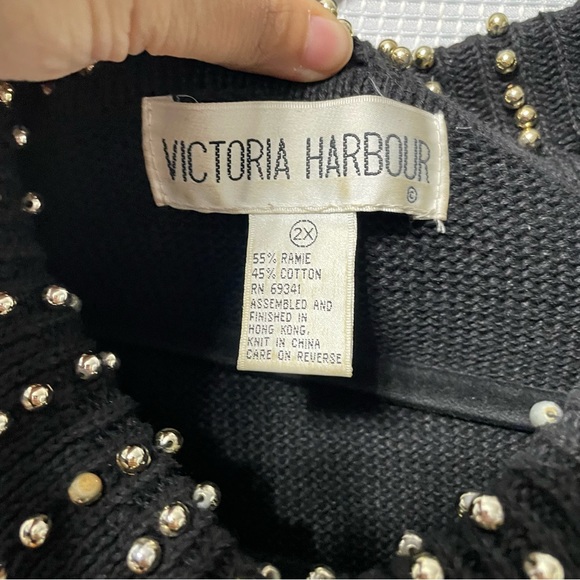 Vintage Victoria Harbour vintage 80’s beaded sweater size 2X - Picture 4 of 10
